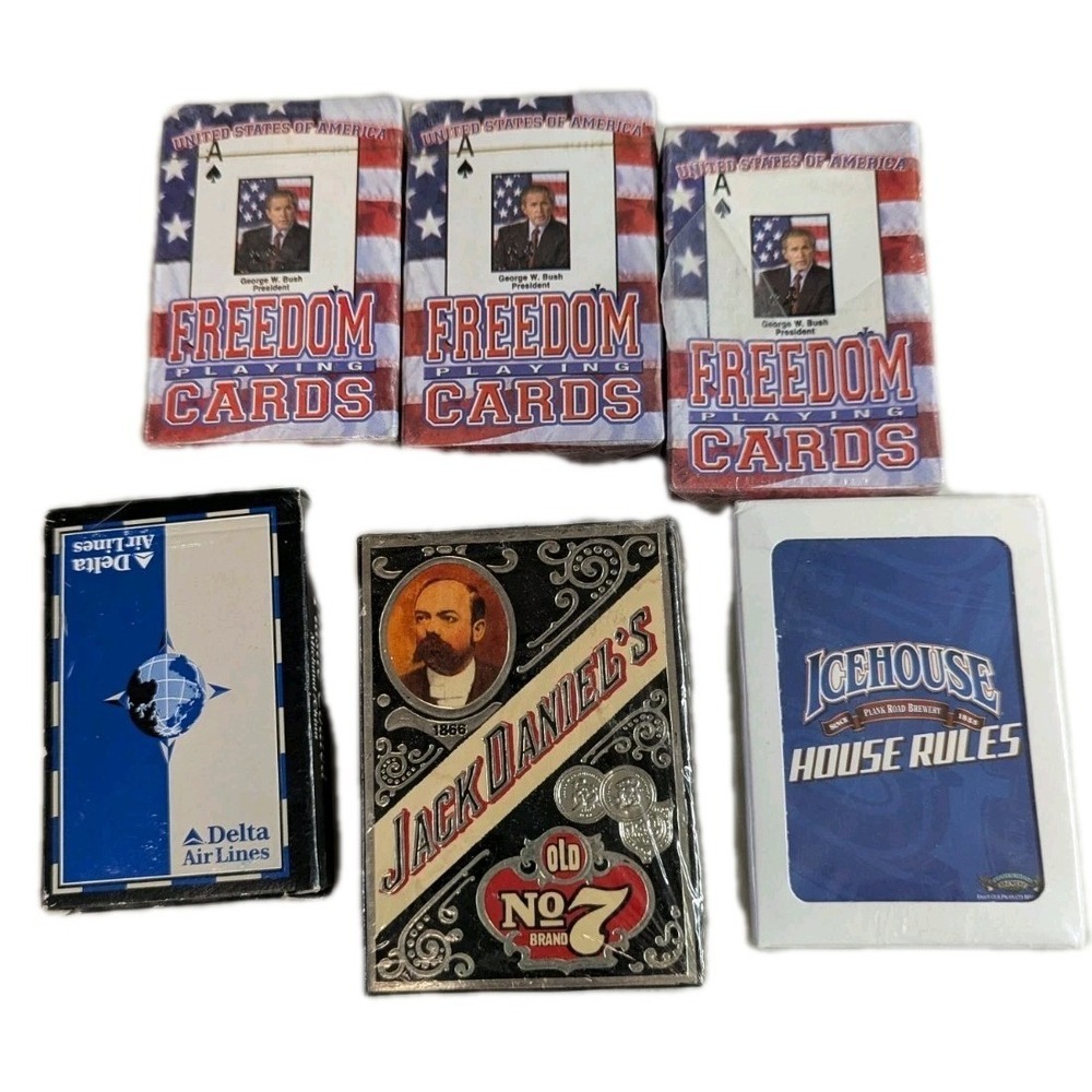 Vintage Playing Card Lot of 10 - Sealed Delta Airlines, Jack Daniels, Iraqi Most - Picture 4 of 15